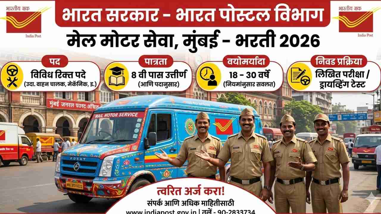 Mail Motor Service Mumbai Bharti 2026